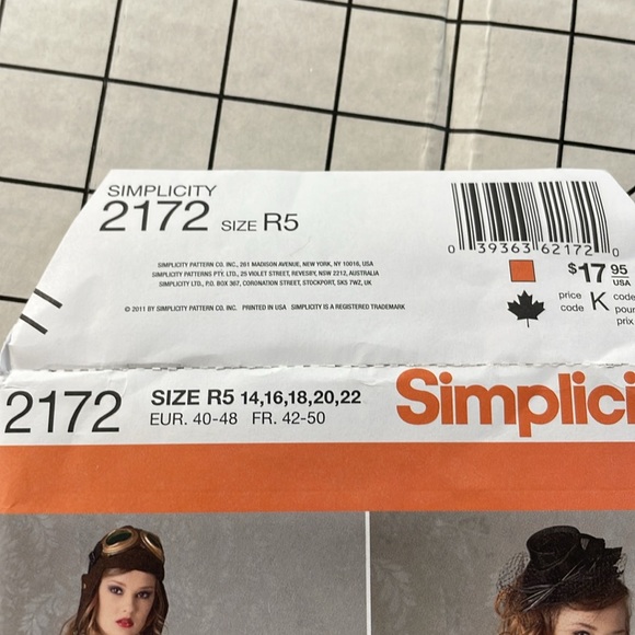 Simplicity 2172 women's historic sewing pattern, victorian/steampunk style - Picture 3 of 6